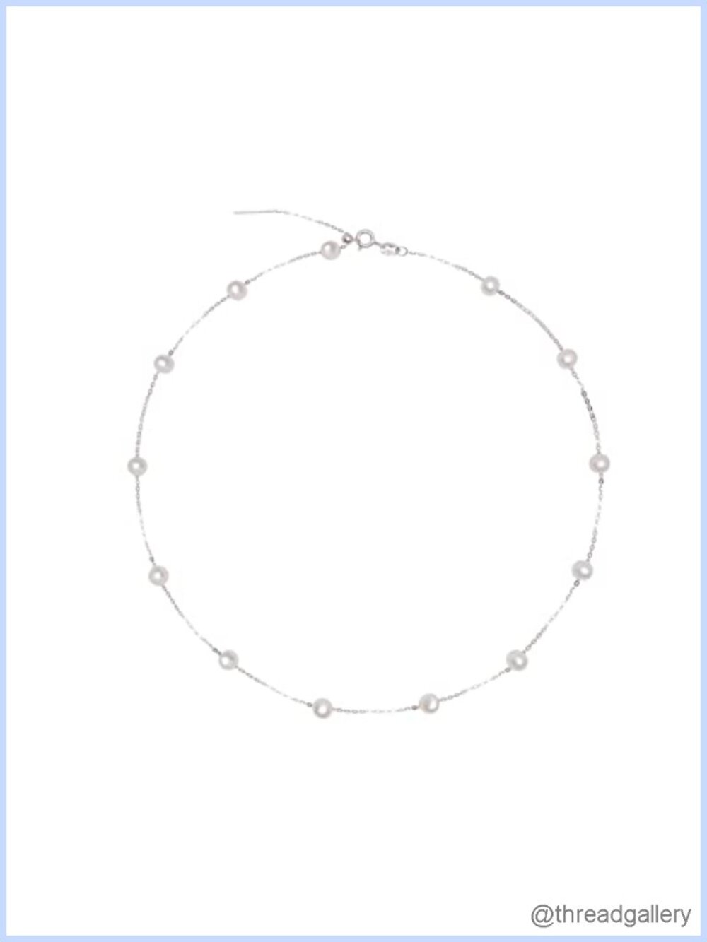 925 Sterling Silver Freshwater Cultured Pearl Choker Necklace Adjustable 18
